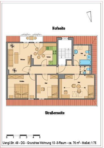 Edificio plurifamiliare con 10 unità abitative nel quartiere delle ville di Stendal – Wohnung 10