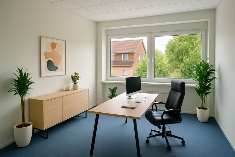 Hinteres Einzelbüro