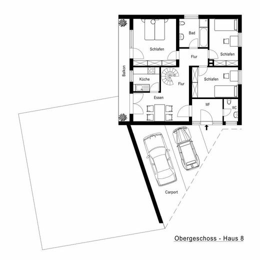 Ausgefallenes 2-Fam. Architektenhaus mit Pool,Energieausw. D, Runkel OT,provisionsfrei zu verkaufen – Grundriss Haus 8 Erdgeschoss