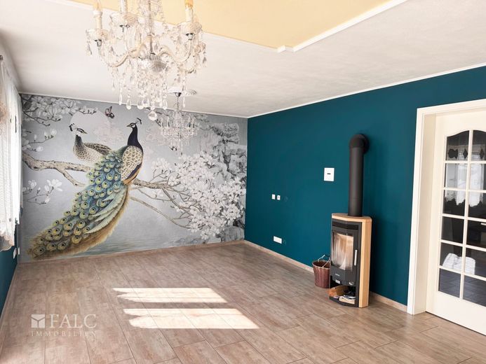 Energieeffizienzhaus A+ mit großem Grundstück, Privatsphäre und viel Natur - provisionsfrei! – Wohnzimmer