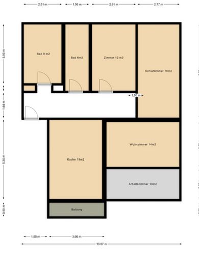 Frisch komplett renovierte Wohnung, voll ausgestattet mit hochwertigen Maßmöbeln -Provisionfrei – Foto 22