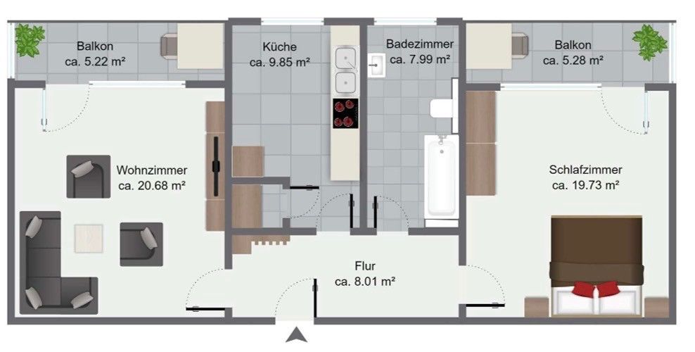 APPARTEMENT DE 2 PIÈCES - GARAGE-JARDIN-CAVE | SANS AGENT IMMOBILIER | – Foto 11