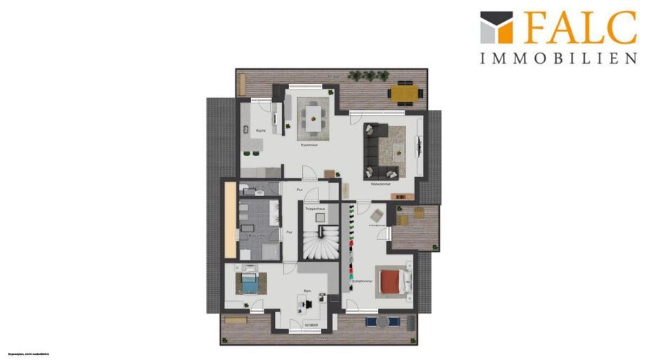 Zentrum vor der Tür - Natur vor dem Fenster! Penthouse in kleiner Einheit – Grundriss alternative.jpg