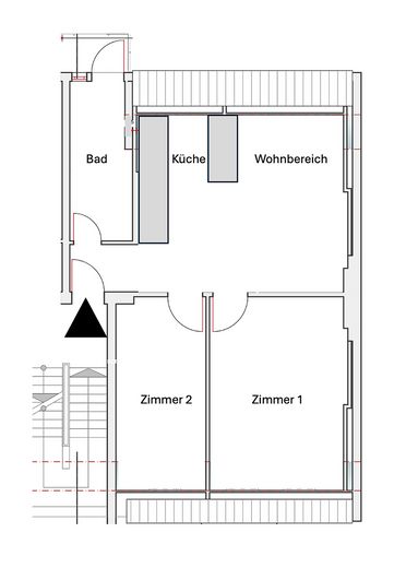 Appartement mansardé avec climatisation | 3 pièces | Colocation possible | Entièrement rénové | Cuisine équipée – Photo 8