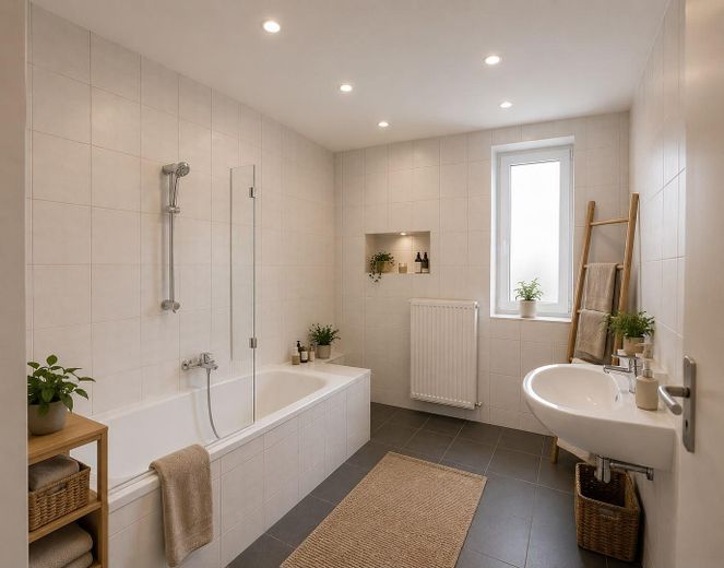 Appartement 2 pièces joliment rénové à Zeitz, à partir du 01.10. – Badezimmer