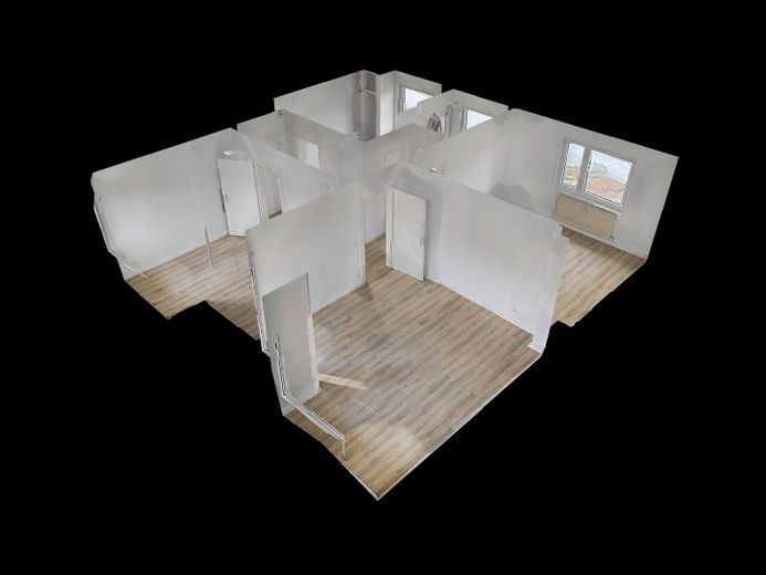 Luminoso appartamento di 3 locali con bagno con vasca e BALCONE – 3D-Ansicht Grundriss
