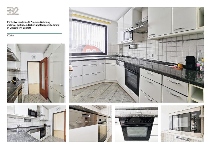 Moderne 3-Zimmer-Wohnung mit zwei Balkonen, Keller und Garagenstellplatz in Düsseldorf-Benrath – Küche