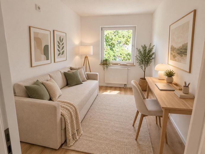 Appartamento trilocale completamente ristrutturato con balcone - Senza commissioni – Zustand echt -  Einrichtung KI