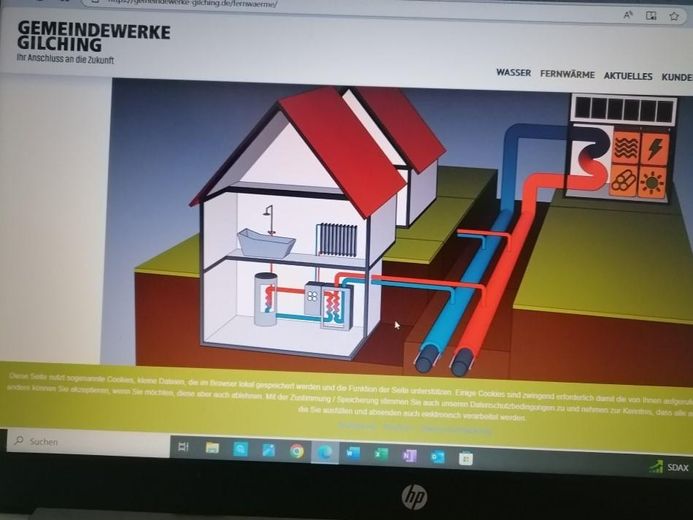 Fernwärme in der Straße 