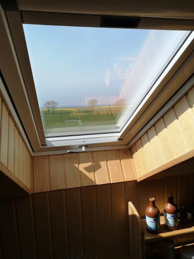 Saunafenster -Blick zur Ostsee