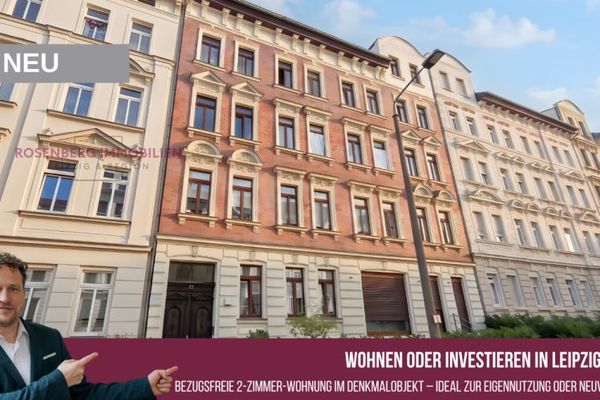 Bez prowizji: wolne 2-pokojowe mieszkanie z balkonem – dla osób szukających mieszkania dla siebie i inwestorów w Gohlis