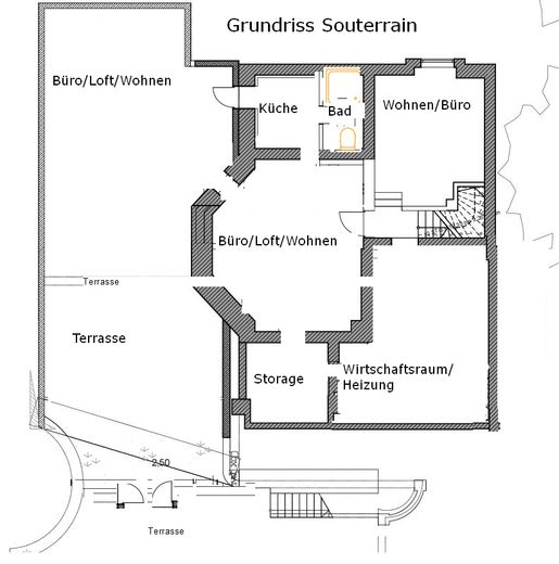Grundriss Souterrain/Loft