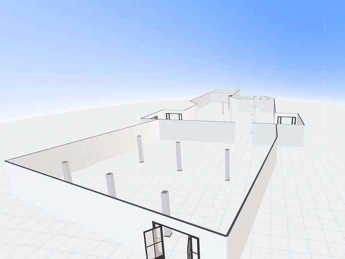 Fläche Fronstansicht