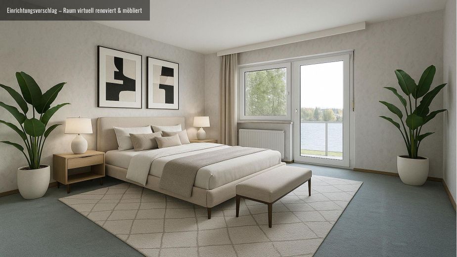 Bezugsfrei & provisionsfrei: Flexibles Dreifamilienhaus in Weilburg – Schlafzimmer EG 1