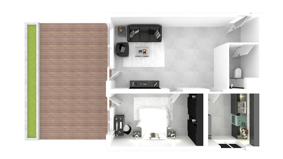 Einziehen und Wohlfühlen – stilvolle 2-Zimmer-Wohnung mit Traumterrasse und Tiefgaragenstellplatz – Foto 4