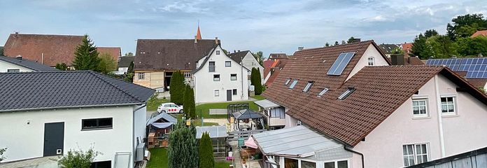 Blick vom Balkon