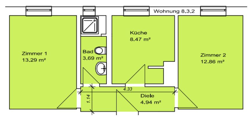 Mieszkanie 2-pokojowe/ Stadtfeld West/ 49m² – Zdjęcie 10