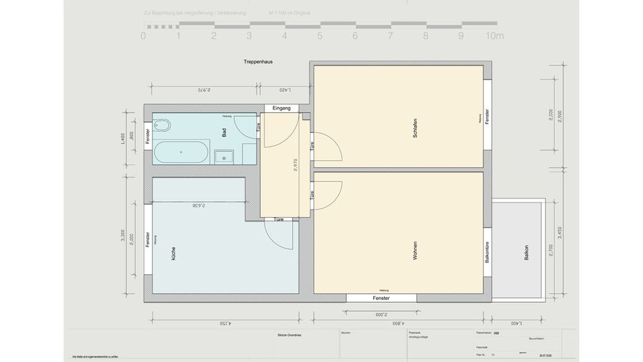 Groene Kissingenviertel, Birkenhof – 2D Grundriss_bemaßt
