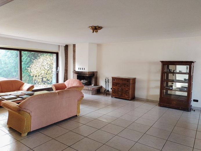 Großzügiges Reihenmittelhaus mit 222m² in Muffendorf, Einliegerwohnung und sonnigem Atriumgarten – Wohnzimmer mit Kamin