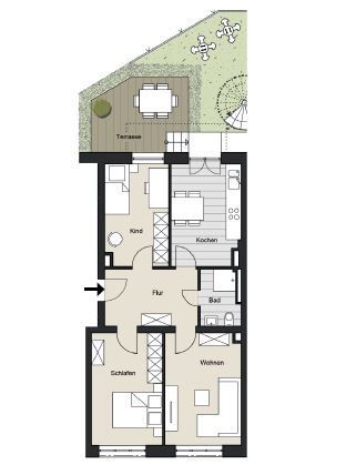 Neustadt-Süd - Citywohnung am Volksgarten - modernisiert - – WE 13
