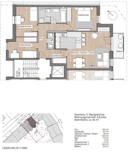 RUHIGE 4-RAUM WOHNUNG MIT LIFT IN LAUBEGAST – Grundriss
