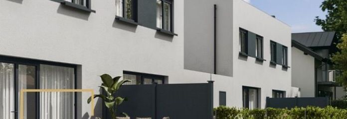 Casas pareadas modernas en Kaarst – Obra nueva conforme al estándar KfW-55 con jardín