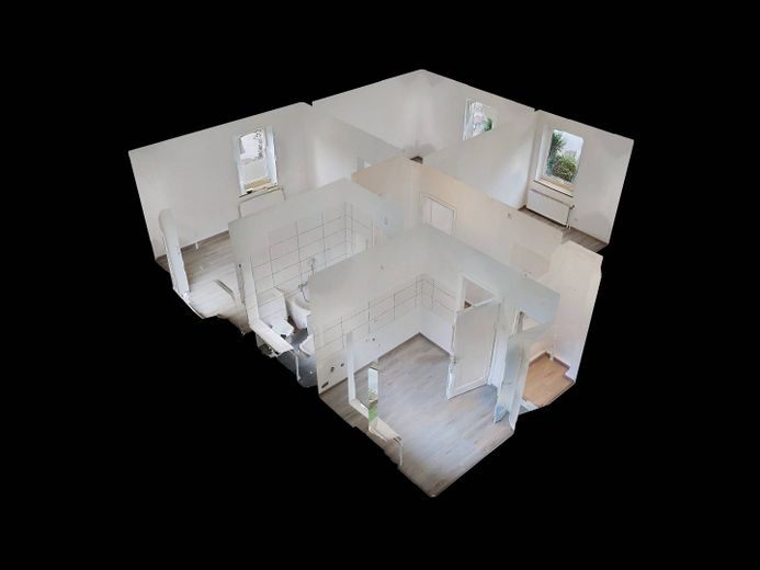 BALKONLU ve bol ışık alan, konforlu 3 odalı daire – 3D-Ansicht Grundriss