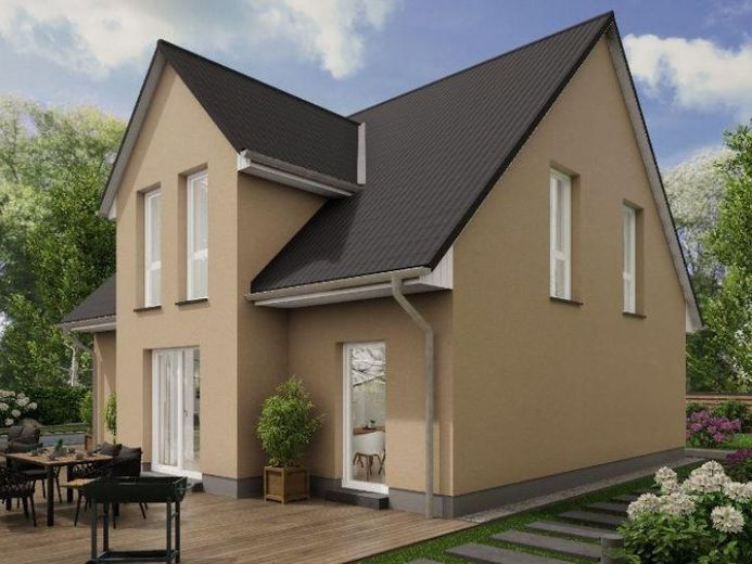 Massivhaus S620 mit Giebel Festpreisgarantie schlüsselfertig PV – Foto 1