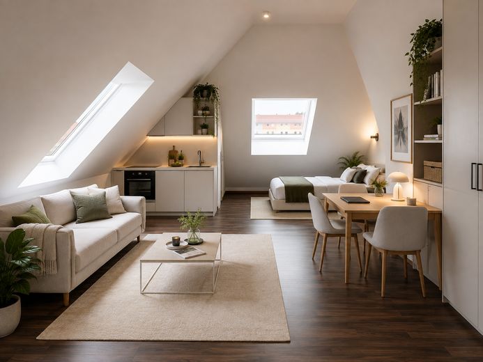Casa bifamiliare, classe energetica A+, pompa di calore, ottime condizioni, vista aperta a ovest – Dachgeschoß Kind
