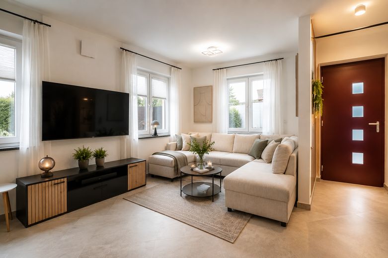 Modernes Wohnen auf 2 Ebenen – exklusive Maisonette mit Garten und Designküche – Foto 1