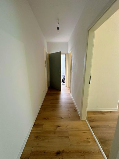 Frisch sanierte 2-Zimmer-Wohnung mit neuer Einbauküche & Tageslichtbad in Stadtfeld-Ost – Flur – Richtung Wohneingang