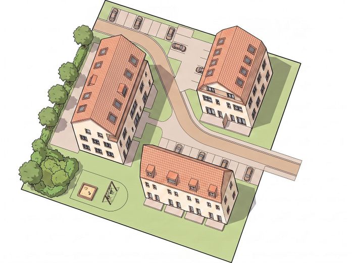 Wohnbaugrundstück in Adendorf mit Baurecht – provisionsfrei – Unverbindliche Bebauungsstudie