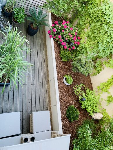 Modernes Townhouse am Rheinauer See – 5,5 Zimmer, 2 Terrassen, Garage & Top-Ausstattung – Terrasse hinten, Bild 2