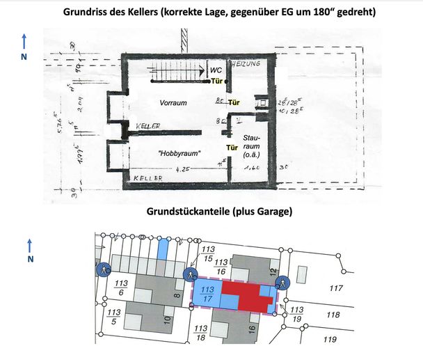 Grundriss Keller / Grundstück
