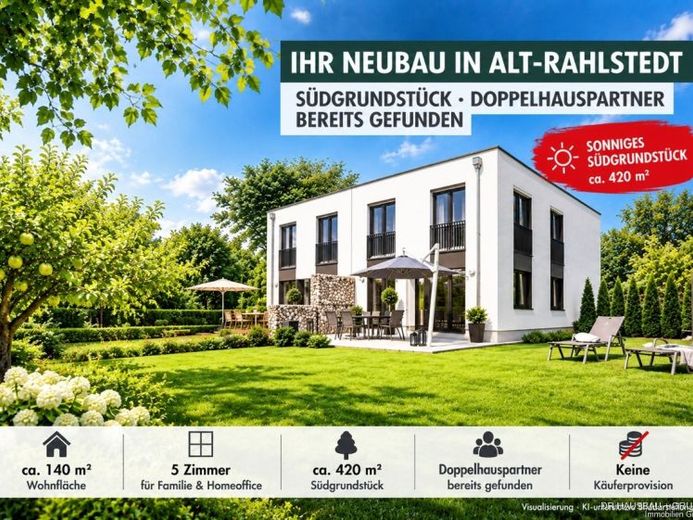 Sonniges Südgrundstück in Alt-Rahlstedt – Doppelhauspartner bereits gefunden! – Foto 1