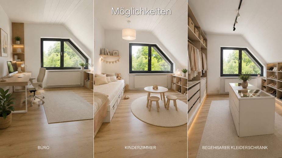 Arriver, respirer, profiter de la vie : vaste bonheur d’habiter en lisière de forêt - un refuge parfait – Zimmer  KI-generiert