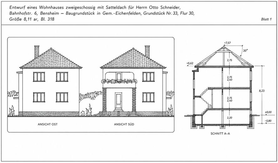 Casa per più generazioni con due unità abitative separate – Ansicht Haus