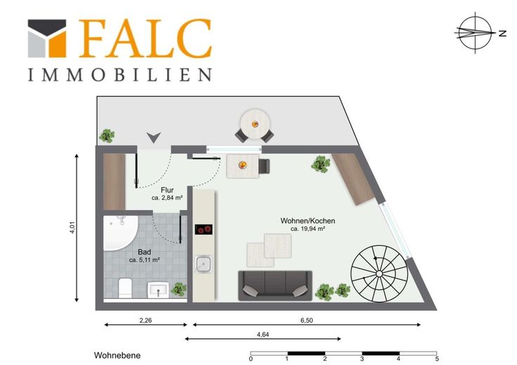 Kompakt, aber voller Charme - FALC Immobilien – Wohnebene