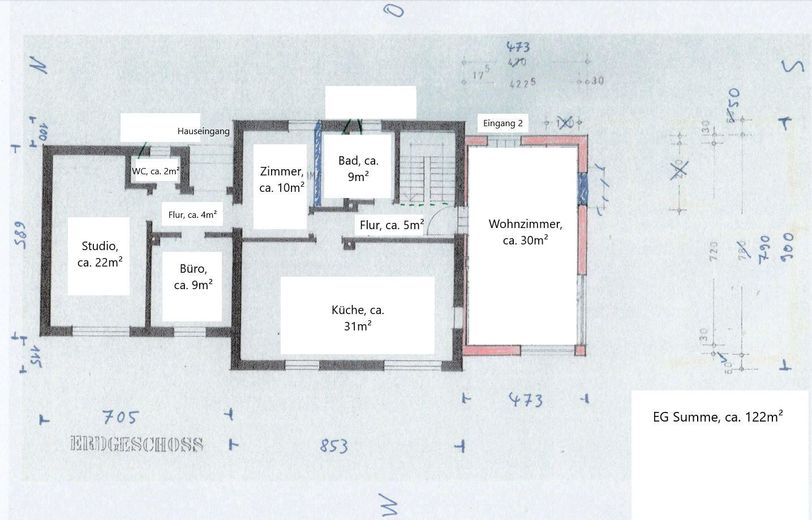 Casa unifamiliar completamente renovada con amplio jardín en una ubicación tranquila y bien comunicada – Grundriss EG
