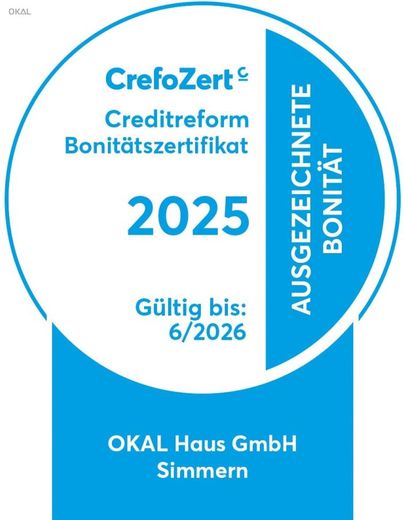 ZUHAUSE AUF ZWEI ETAGEN VOLLER LEBEN – OKAL Haus GmbH Crefo-Zertifikat