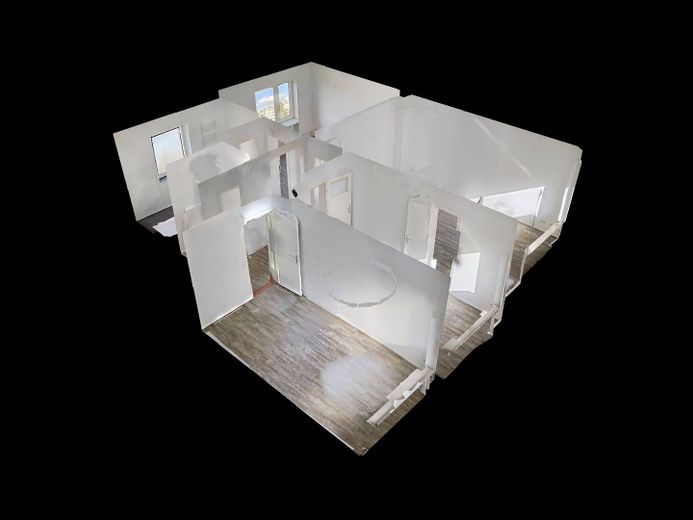 Helle 3-Zimmer-Wohnung mit BALKON, EBK & TAGESLICHTBAD – 3D-Ansicht-Grundriss