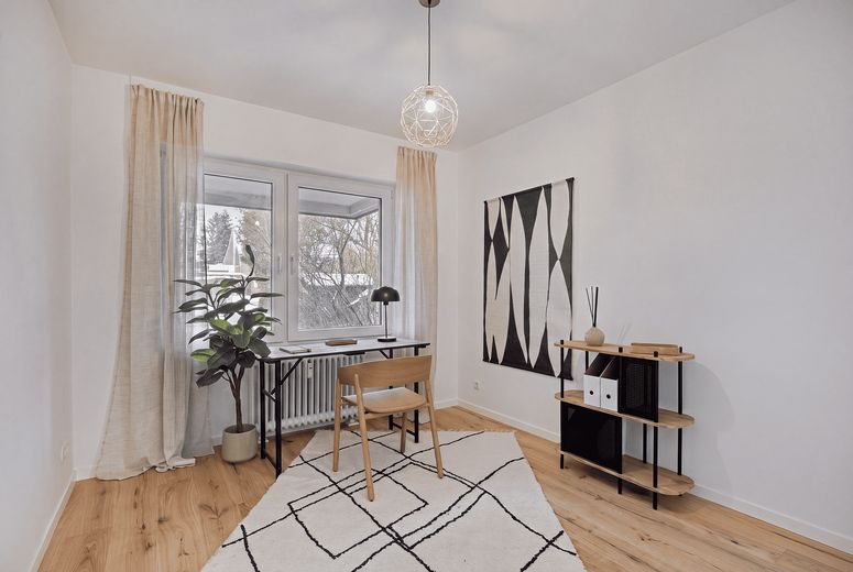 Provisionsfrei & Erstbezug nach Sanierung! Modern, hell & hochwertig – 3 Zimmer mit Garten – Arbeitszimmer