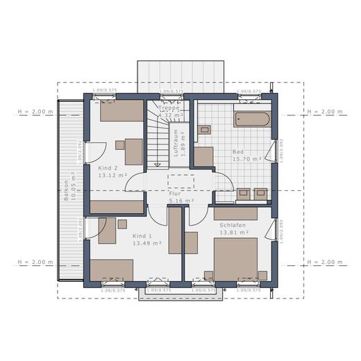 Ihr Traumhaus. Persönlich realisiert. - Einfamilienhaus in Bruckmühl ✨ – Grundriss Obergeschoss