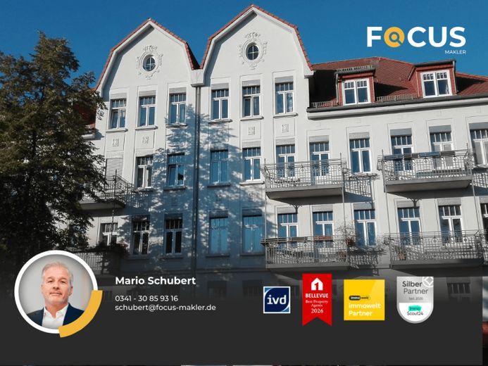 Intéressant appartement familial à Markkleeberg West avec 2 balcons et une place de parking – Photo 1