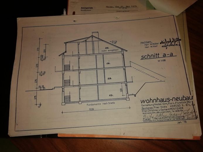 Mehrfamilienhaus in Nieder-Olm – Schnitt Wohnhaus