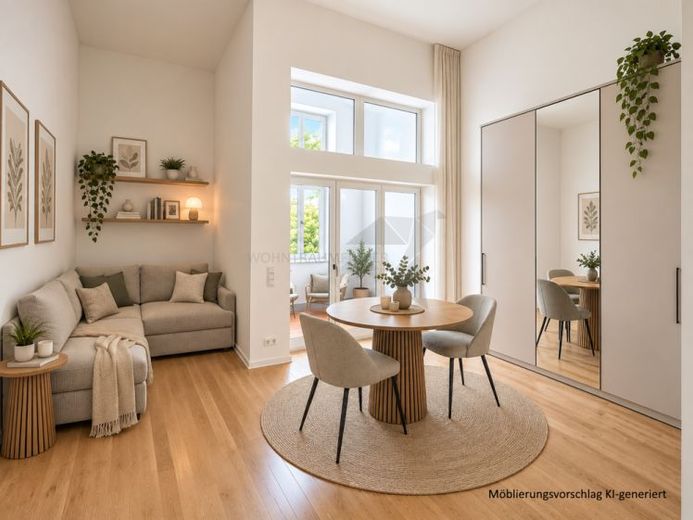 !! Wohnen im Kulturpalast !! helles 1 Raum Appartement mit Loggia und tollem Bad mit Dusche – Foto 1
