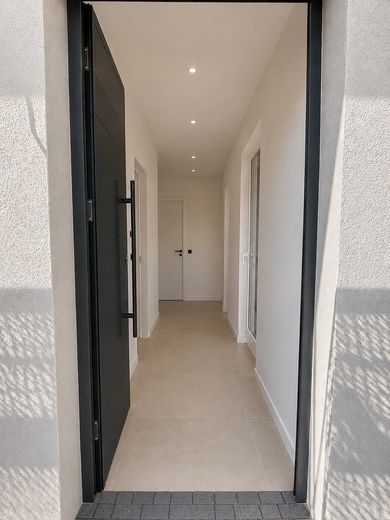 Casa pareada KFW 40 en Lohmar-Donrath - Obra nueva con jardín y 5 habitaciones – Eingang Haus 4 Visualisierung