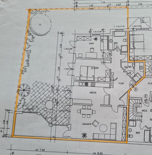 barrierefreie Wohnung mit eigenem Garten von privat, Preis VB – Grundriss