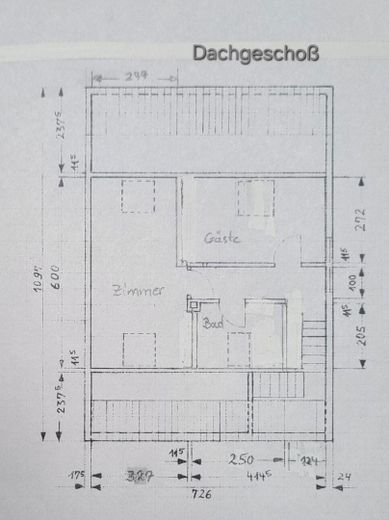 Grundriss nach Dachausbau.