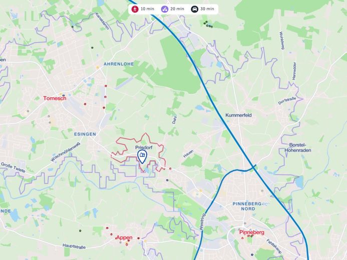 Neubau in Planung: Moderne Doppelhaushälfte in Top-Lage Prisdorf – Lageplan